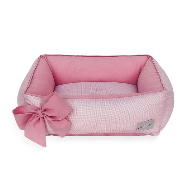 Cama Conforto Quadriculada Rosa