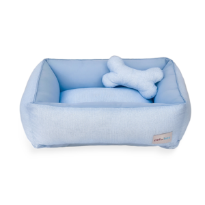 Cama Conforto Quadriculada Azul