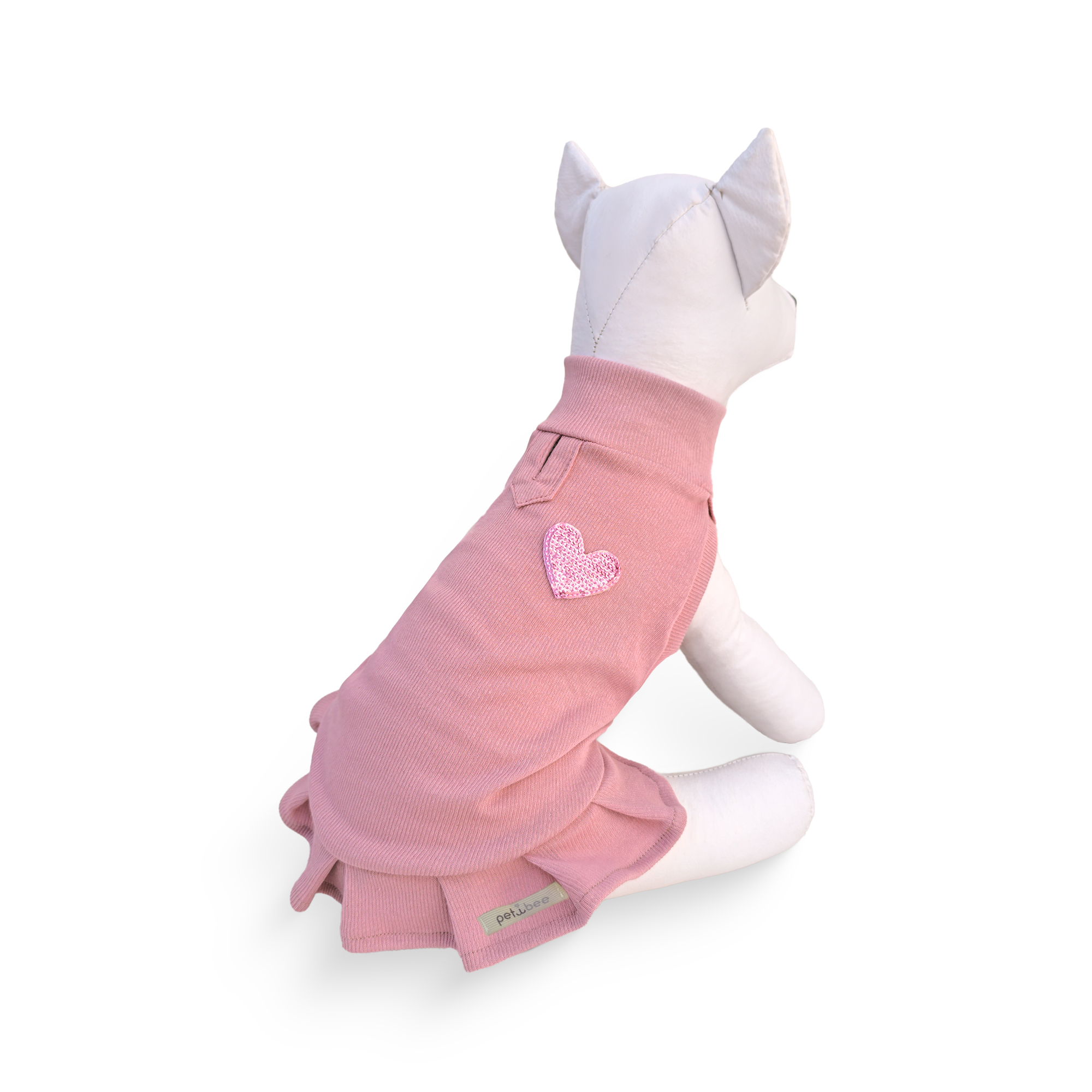 Regata Malha Canelada Rosê Coração