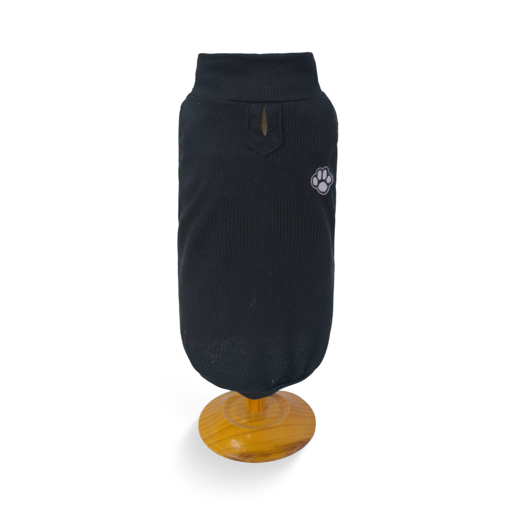 Regata Canelada Preta Patinhas