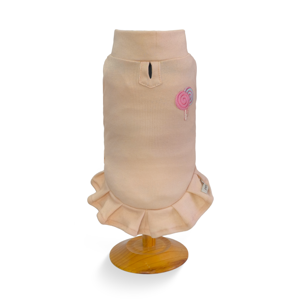 Vestido Canelado Nude Pirulito